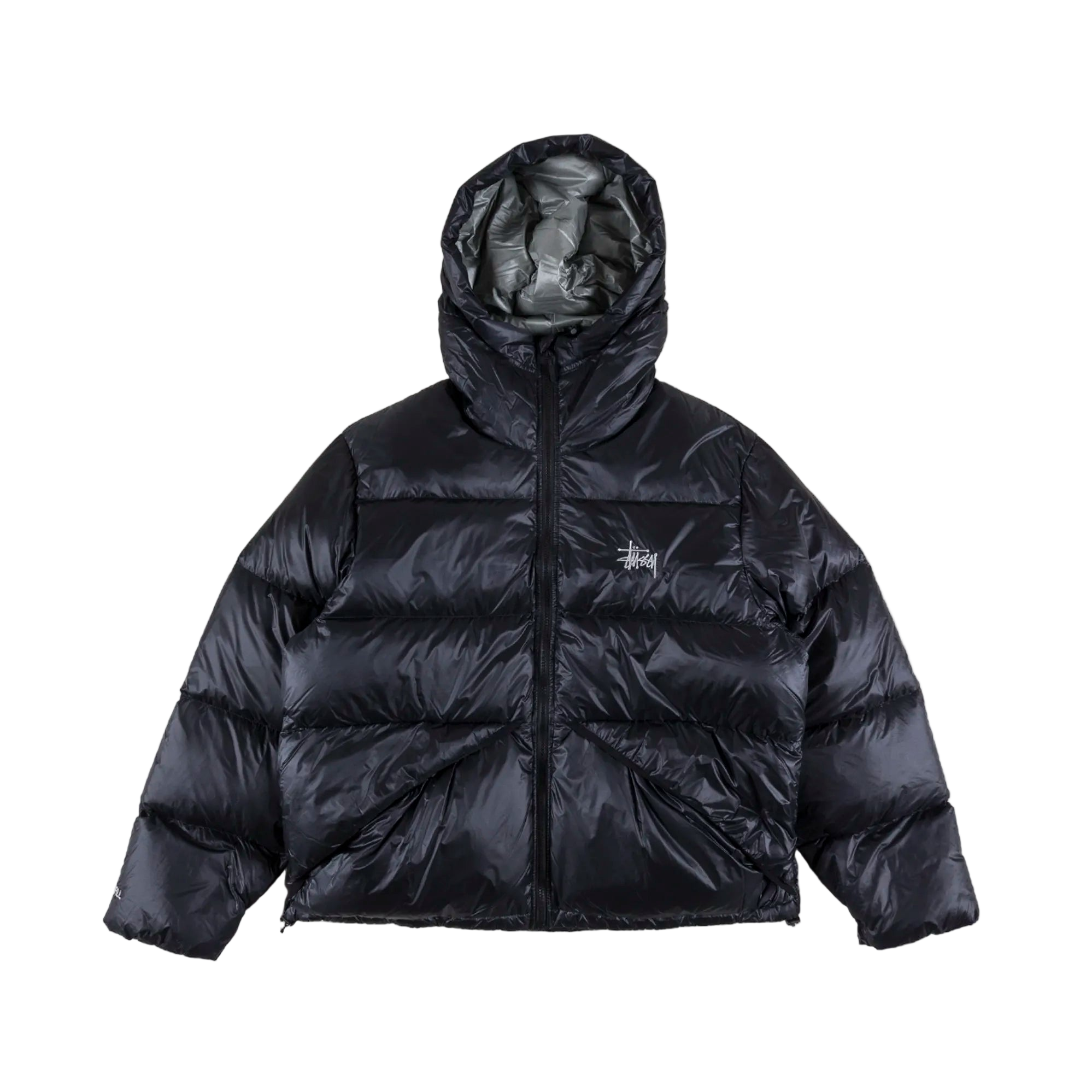 Stussy Black Puffer Jacket