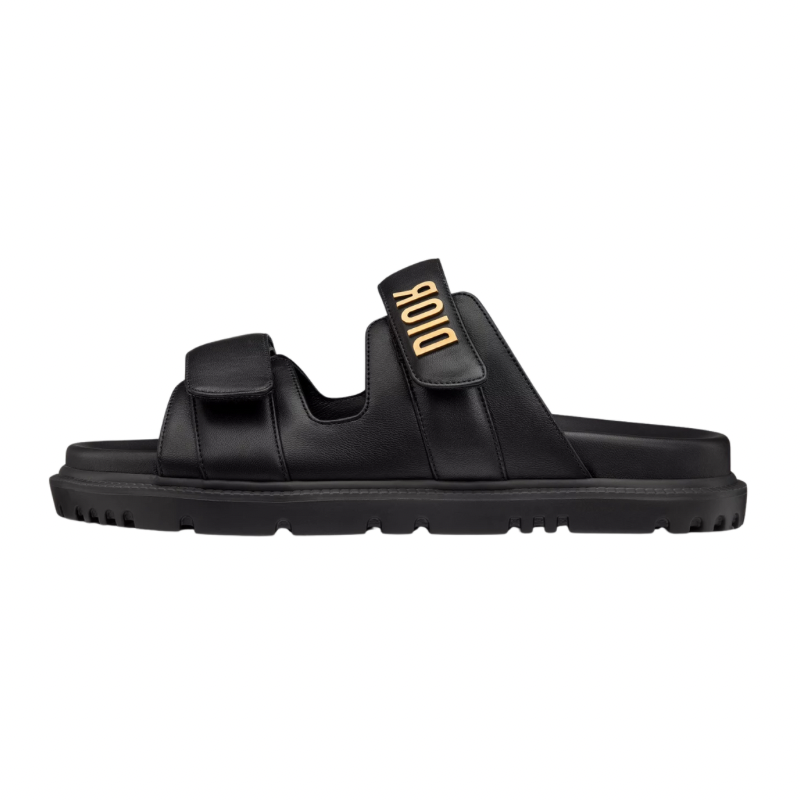 Dioriviera Dioract Slide Black Lambskin