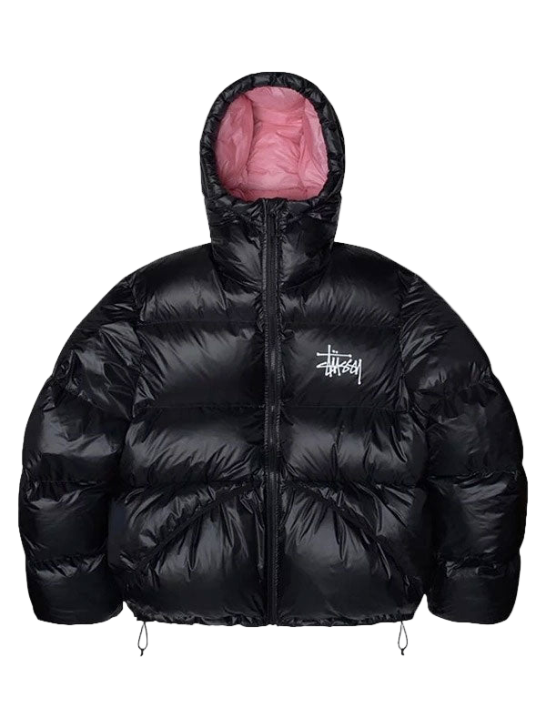 Stussy Black Puffer Jacket